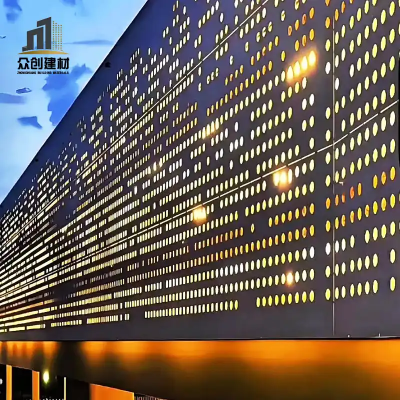 Artistic Perforated Luminous Aluminium Veneer